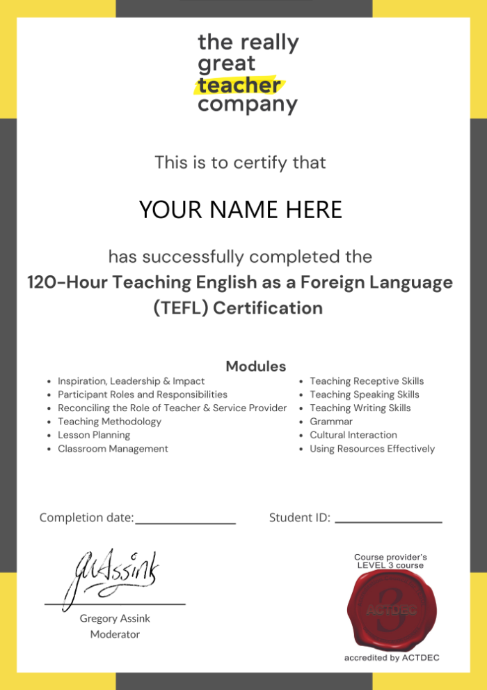 TEFL Certification